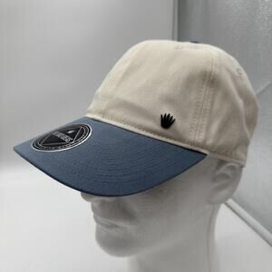 NO BAD IDEAS Two Tone Unisex Ivory Blue Adjustable NWT Hat Cap